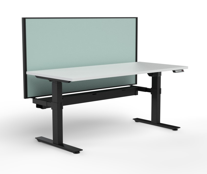 Agile 2C Adj Desk with Cable tray & Studio 50 Screen